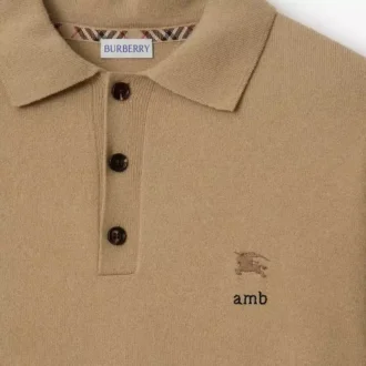 Cămășă polo cu mâneci lungi din amestec de cașmir