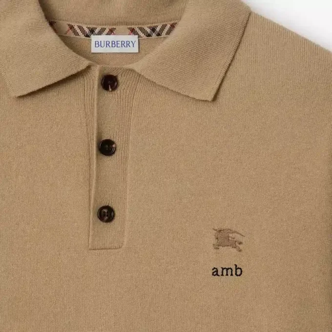Cămășă polo cu mâneci lungi din amestec de cașmir Cămășă polo cu mâneci lungi din amestec de cașmir