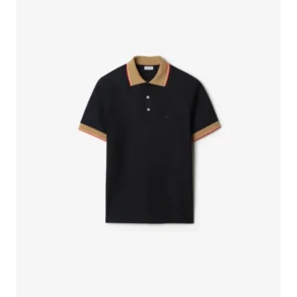 Cămășă polo din bumbac cu logo pe guler