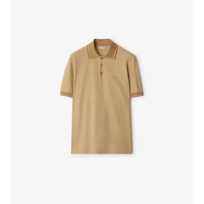 Cămășă polo din bumbac cu logo pe guler Cămășă polo din bumbac cu logo pe guler