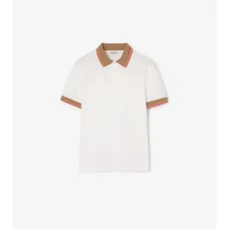 Cămășă polo din bumbac cu logo pe guler