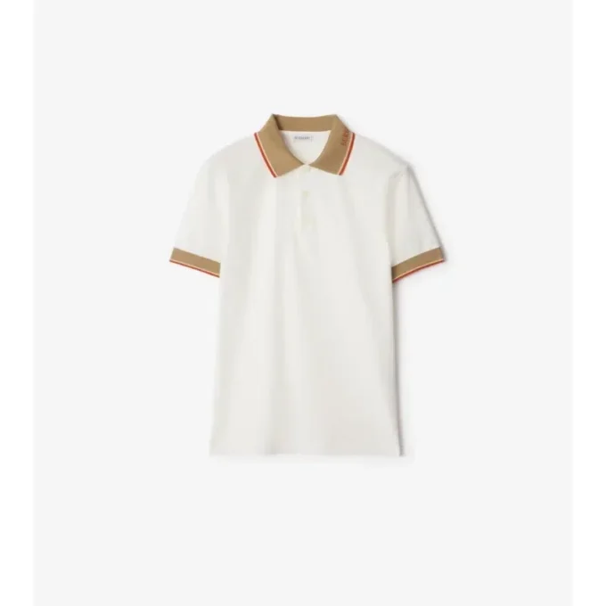Cămășă polo din bumbac cu logo pe guler Cămășă polo din bumbac cu logo pe guler