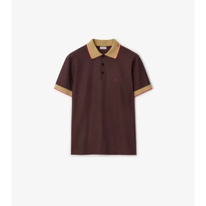 Cămășă polo din bumbac cu logo pe guler Cămășă polo din bumbac cu logo pe guler