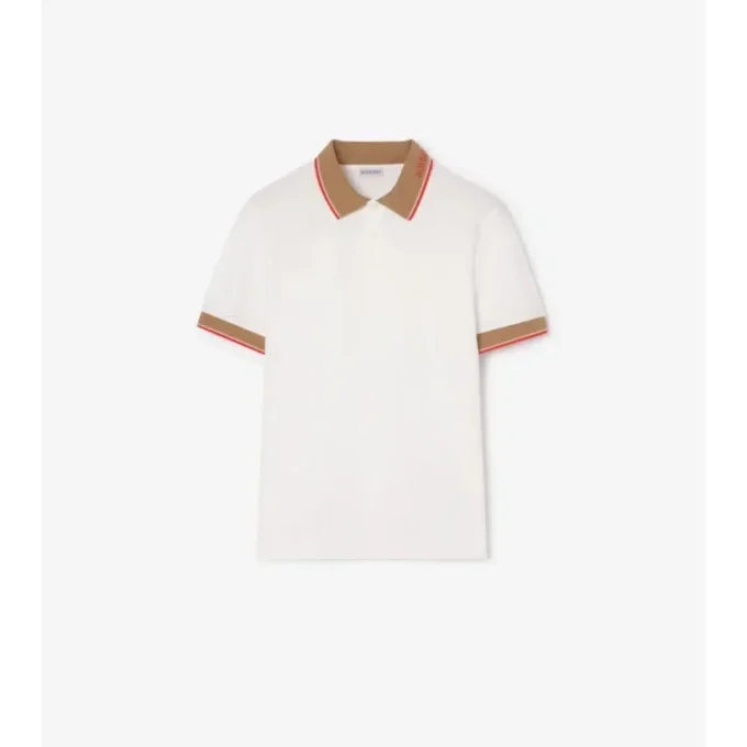 Cămășă polo din bumbac cu logo pe guler