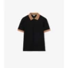 Cămășă polo din bumbac cu logo pe guler Cămășă polo din bumbac cu logo pe guler