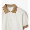 Cămășă polo din bumbac cu logo pe guler Cămășă polo din bumbac cu logo pe guler