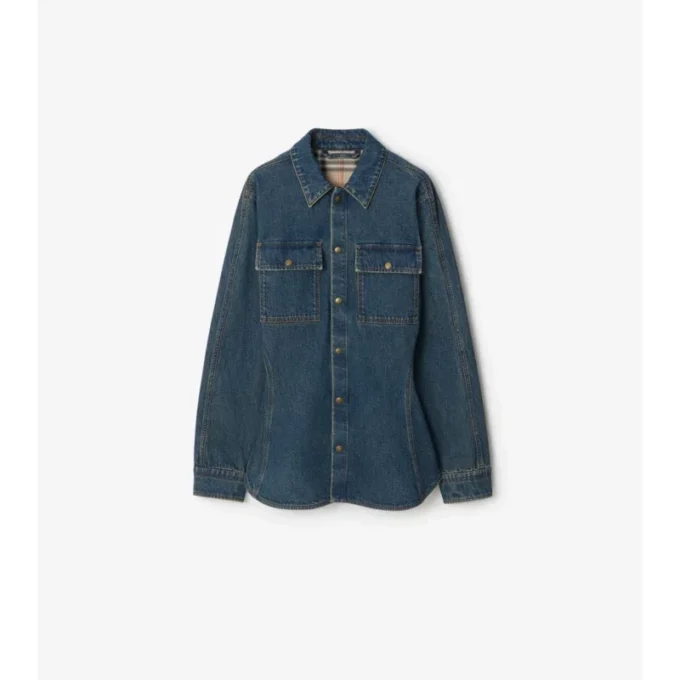 Cămașă din denim cu croi evazat