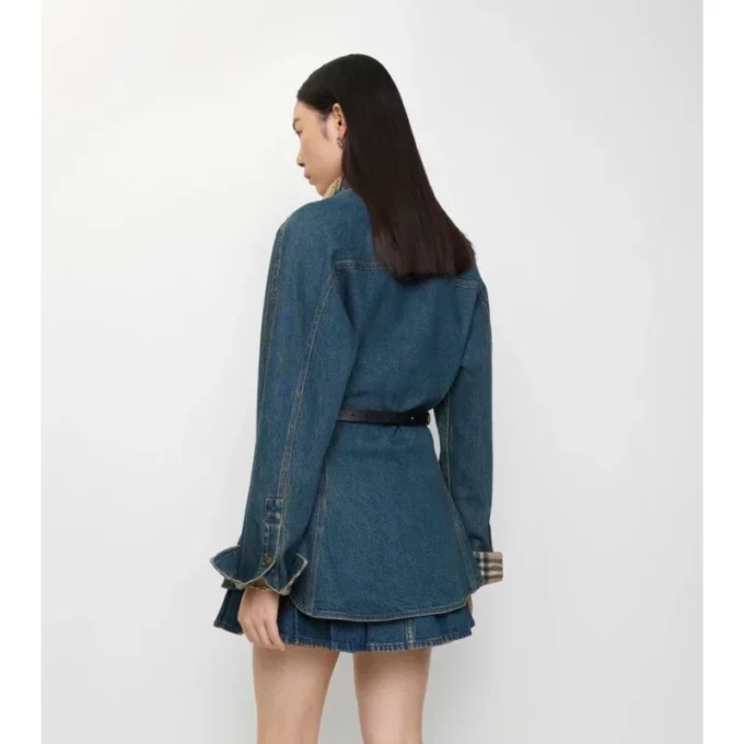 Cămașă din denim cu croi evazat