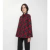 Cămașă din flanel de bumbac cu carouri, croială lejeră Cămașă din flanel de bumbac cu carouri, croială lejeră