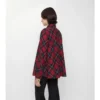 Cămașă din flanel de bumbac cu carouri, croială lejeră Cămașă din flanel de bumbac cu carouri, croială lejeră