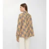 Cămașă din flanel de bumbac cu carouri, croială lejeră Cămașă din flanel de bumbac cu carouri, croială lejeră