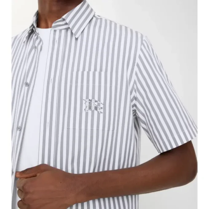 Cămașă din poplin de bumbac cu dungi Cămașă din poplin de bumbac cu dungi
