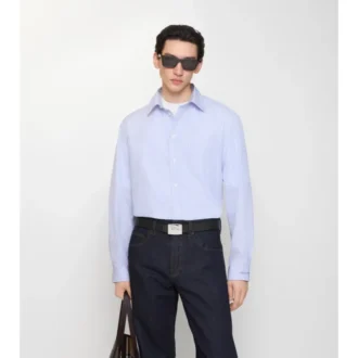 Cămașă din poplin de bumbac cu dungi, croială regular