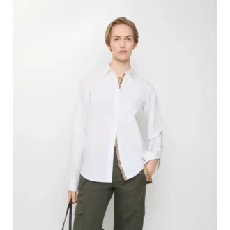 Cămașă formală din poplin de bumbac, croială regular