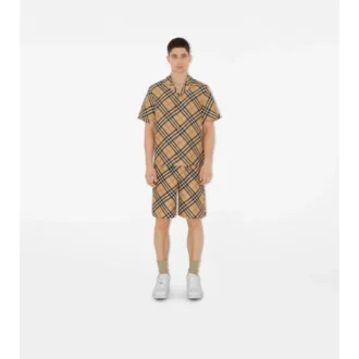Cămașă oversized din mătase cu imprimeu în carouri Cămașă oversized din mătase cu imprimeu în carouri