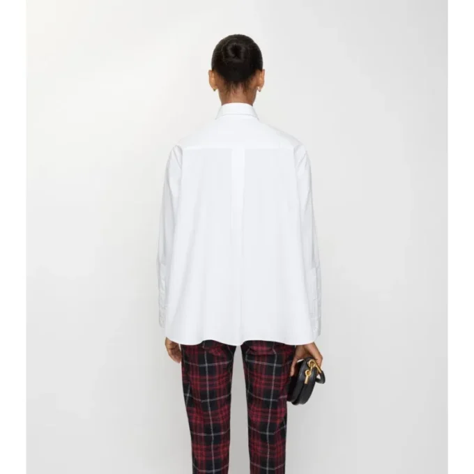 Cămașă oversized din poplin de bumbac Cămașă oversized din poplin de bumbac