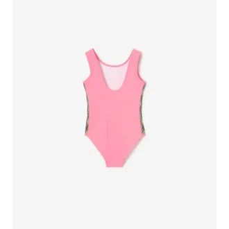 Costum de baie cu bordură în carouri