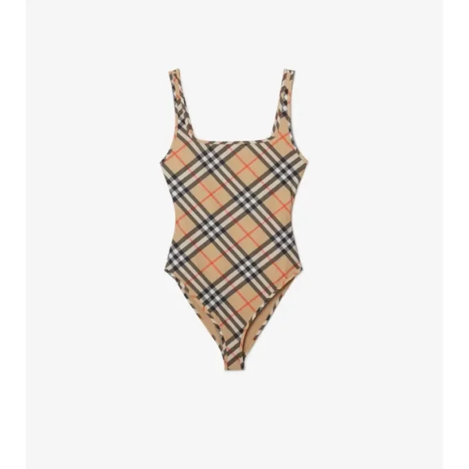 Costum de baie cu imprimeu în carouri Costum de baie cu imprimeu în carouri