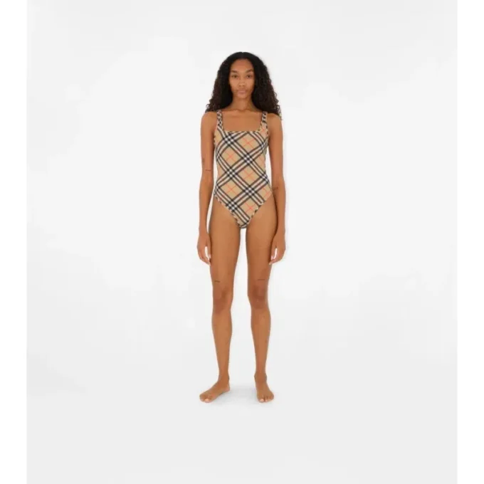 Costum de baie cu imprimeu în carouri Costum de baie cu imprimeu în carouri