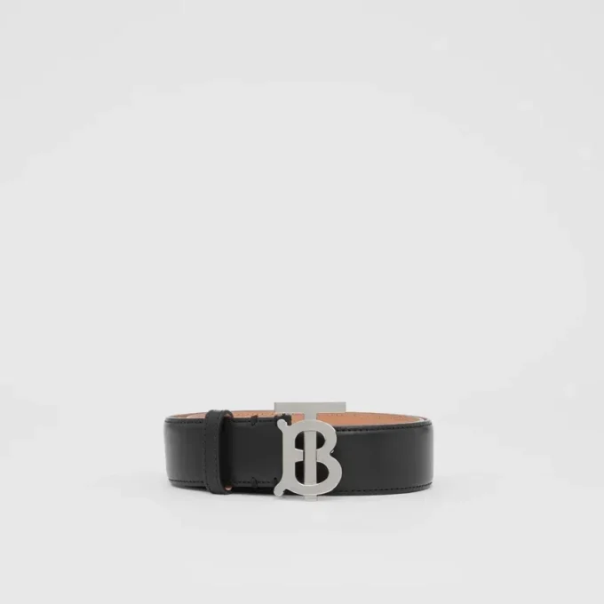 Curea din piele cu motiv monogramă Curea din piele cu motiv monogramă