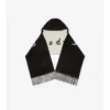 Eșarfă cu glugă din amestec de lână de alpaca cu logo Eșarfă cu glugă din amestec de lână de alpaca cu logo