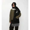 Eșarfă cu glugă din amestec de lână de alpaca cu logo Eșarfă cu glugă din amestec de lână de alpaca cu logo