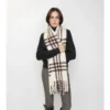 Eșarfă din amestec de lână de alpaca cu model în carouri Eșarfă din amestec de lână de alpaca cu model în carouri