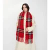 Eșarfă din amestec de lână de alpaca cu model în carouri Eșarfă din amestec de lână de alpaca cu model în carouri