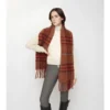 Eșarfă din amestec de lână de alpaca cu model în carouri Eșarfă din amestec de lână de alpaca cu model în carouri