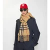 Eșarfă din amestec de lână de alpaca cu model în carouri Eșarfă din amestec de lână de alpaca cu model în carouri