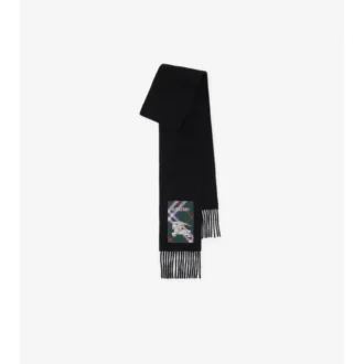Eșarfă din cașmir cu etichetă în carouri