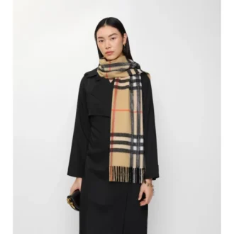 Eșarfă din cașmir cu model Crystal Check