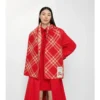 Eșarfă din lână cu model în carouri Eșarfă din lână cu model în carouri