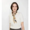 Eșarfă din mătase cu imprimeu în carouri, model skinny Eșarfă din mătase cu imprimeu în carouri, model skinny