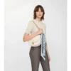 Eșarfă din mătase cu imprimeu în carouri, model skinny Eșarfă din mătase cu imprimeu în carouri, model skinny
