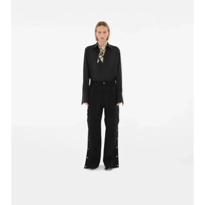 Eșarfă din mătase cu imprimeu în carouri, model skinny Eșarfă din mătase cu imprimeu în carouri, model skinny