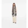 Eșarfă largă din lână și mătase cu model în carouri Eșarfă largă din lână și mătase cu model în carouri