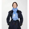 Eșarfă largă din lână și mătase cu model în carouri Eșarfă largă din lână și mătase cu model în carouri