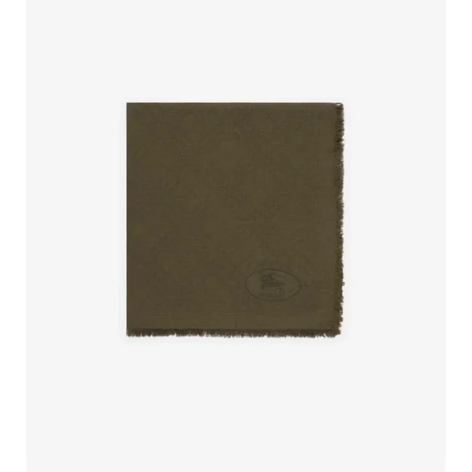 Eșarfă largă din lână și mătase cu model în carouri Eșarfă largă din lână și mătase cu model în carouri
