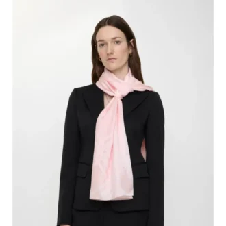 Eșarfă largă din mătase cu model în carouri
