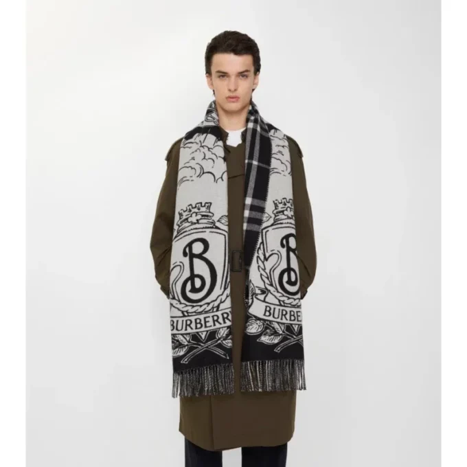Eșarfă largă reversibilă Stormy Knight Eșarfă largă reversibilă Stormy Knight