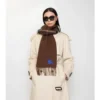 Eșarfă reversibilă din cașmir cu model EKD Check