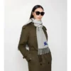 Eșarfă reversibilă din cașmir cu model EKD Check