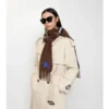 Eșarfă reversibilă din cașmir cu model EKD Check