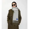 Eșarfă reversibilă din cașmir cu model EKD Check