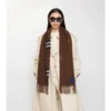 Eșarfă reversibilă din cașmir cu model EKD Check