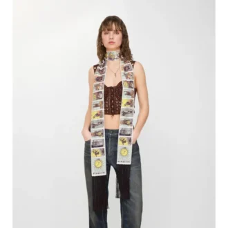Eșarfă subțire din mătase Tarot