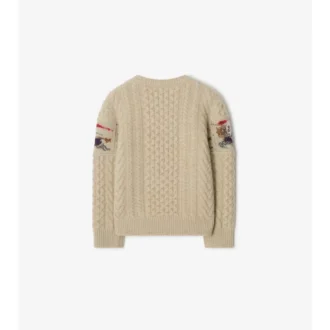 EKD Aran Knit Wool Cashmere Sweater