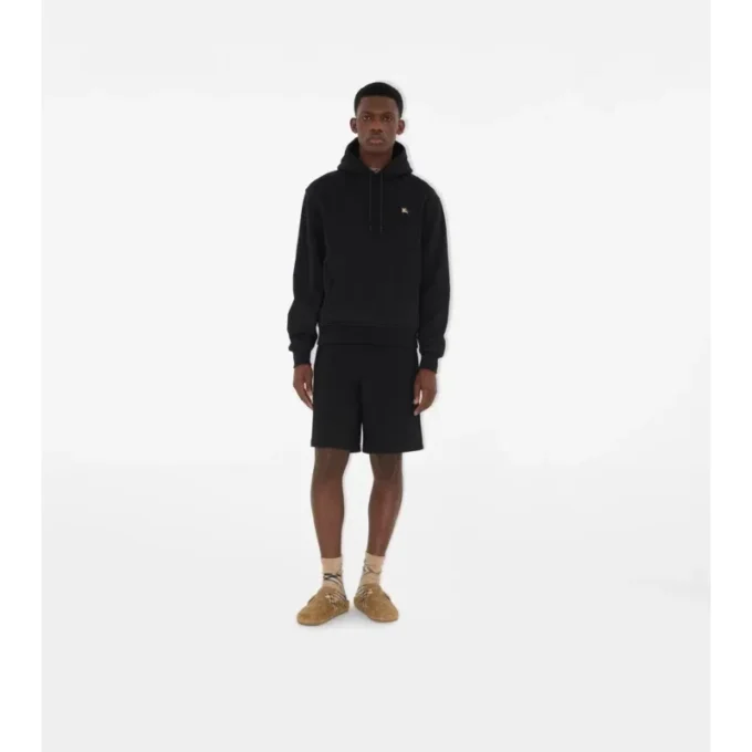 EKD Hoodie din bumbac cu broderie în cruciulițe EKD Hoodie din bumbac cu broderie în cruciulițe