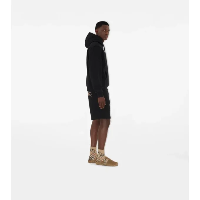 EKD Hoodie din bumbac cu broderie în cruciulițe EKD Hoodie din bumbac cu broderie în cruciulițe